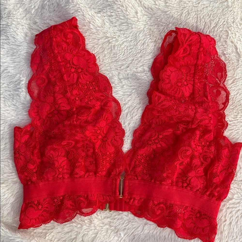 HAH x Free People Got ur back bralette NWT Elegant siren red Lace Bralette - Picture 3 of 6